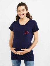 Motherhood Maternity "Hello Sweetheart" Tee-Shirt Navy Blue S M or L New!