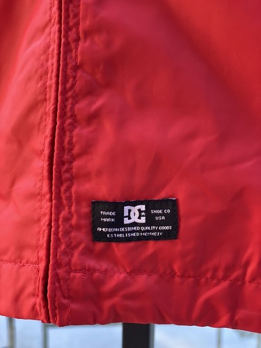 DC Windbreaker Jacket Large - Men's Red Nylon Windbreaker, New with Tags - Picture 6 of 12