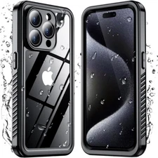 Waterproof Case For iPhone 15/15 Pro Max/15 Pro Heavy Duty Shockproof Full Cover