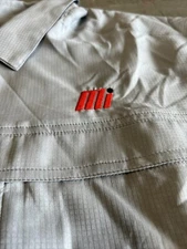 MI Performance Men Fishing Camp Shirt Long Sleeve Gray XL