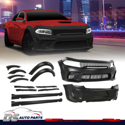Charger Hellcat Style Widebody Kit Bumper Front Rear Fit For 15-22 23 Dodge 
