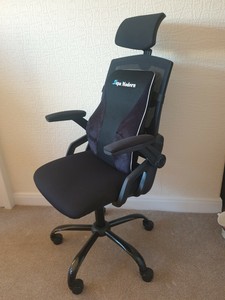 ARGOS home Ergonomic Black Office Chair + back support cushion | eBay