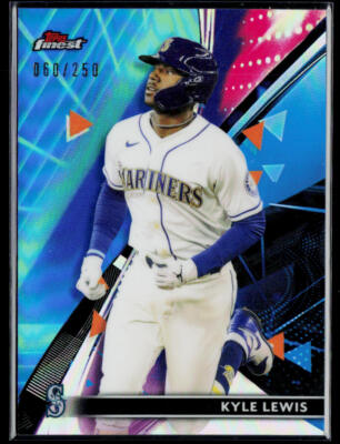2021 Finest #64 Kyle Lewis Purple/Aqua Vapor Refractor #/250