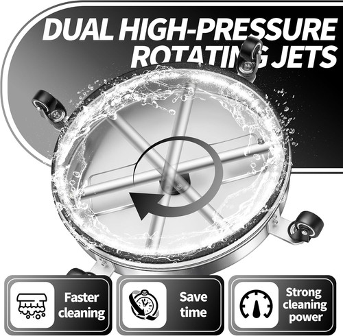 15" Inch Pressure Washer Surface Cleaner 4000PSI with Wheels Stainless Steel - Picture 5 of 8