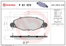 Brembo P 61 072 brake pad set, disc brake for Citroen