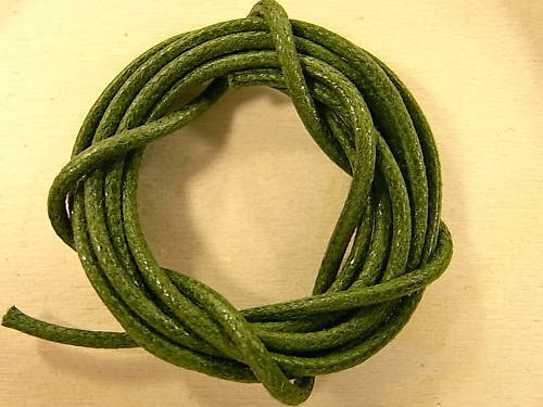 Cordino COTONE 100% colorato verde oliva 1 metro spessore 2mm ricambio - Foto 8 di 8