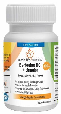 Berberine HCL 98% pure Extract + Banaba Leaf Extract Pure& high quality