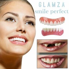 Smile Perfect Veneers BOTTOM Veneer Teeth Snap Cap On Instant Flex White UK