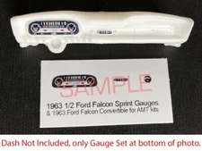 1963 1/2 FORD FALCON SPRINT and CONVERTIBLE GAUGES - 1/25 scale AMT MODEL kits
