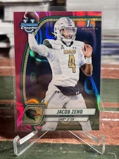 2024 Bowman University Chrome #83 Jacob Zeno Pink Lava Refractor