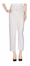  265 PINKO Women's NWT 2 4 S M 38 40 White Hight Waist Pockets Solid Crop Pants