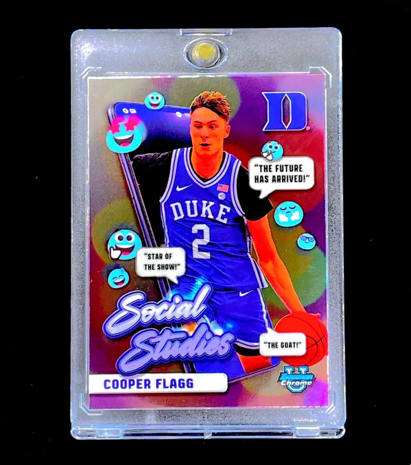 COOPER FLAGG RARE PURPLE ROOKIE CHROME SP Insert Non Auto - DUKE - Image 2 of 4