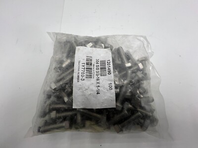 Pack of 100 THE F593C Hex Head Stainless Bolts 3/8-16'' x 1-1/4'' 304 SS