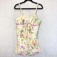 OSCAR DE LA RENTA Size Large Colorful Floral Chemise Nightgown Lingerie Nightie