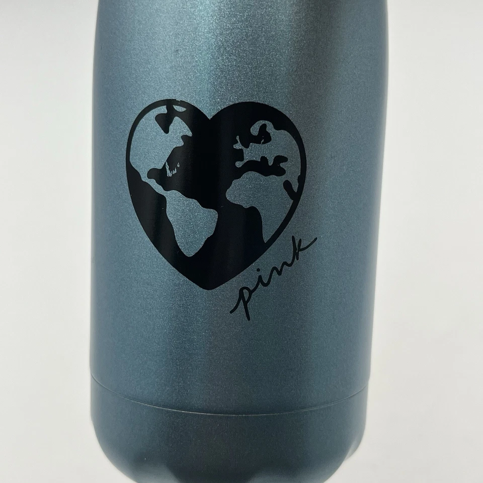 Victoria's Secret Pink Blue Metal Water Bottle "We're All Part Water" - Image 2 of 4