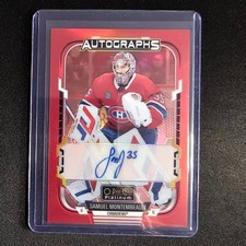 🔌IU 2025-26 O-PEE-CHEE PLATINUM HOCKEY AUTO RED RAINBOW SAMUEL MONTEMBEAULT