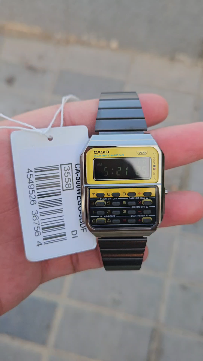 Casio CA-500WEGG-9BDF Vintage Gold Calculator Watch | Original