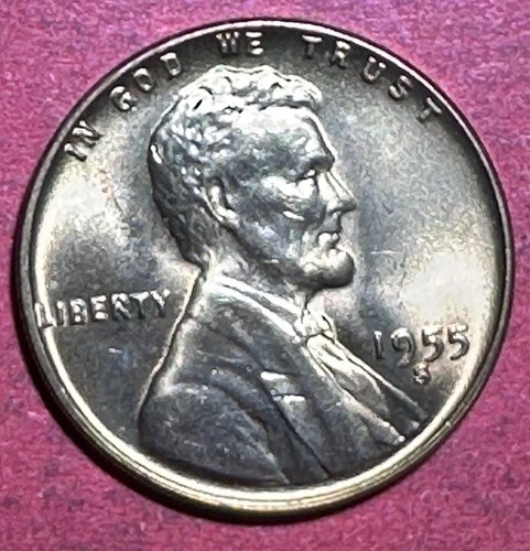 1955S US Choice Uncirculated LINCOLN Cent! "FULL RED" Old US Coin! San Francisco