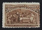 CKStamps: US Stamps Collection Scott#234 5c Columbian Mint LH OG