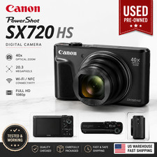 Canon SX720 HS 20.3MP Compact Camera 40x Optical Zoom Wi-Fi HD Video Black