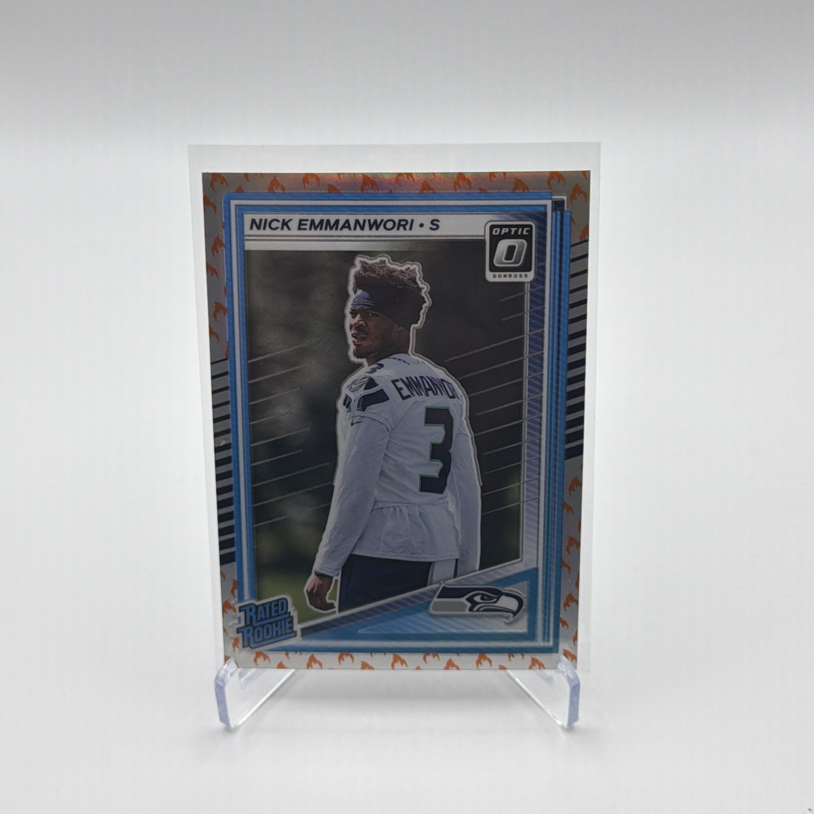 2025 Panini Donruss Optic - Nick Emmanwori #277 (RC) Fire Emoji Prizm