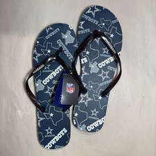 NFL Women's Dallas Cowboys Flip Flops Sandals Sz 11-12 NWT Forever Collectibles