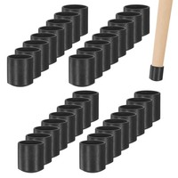 60 StüCk Stuhlbeinkappen,3/8 Zoll (10Mm) Pvc-Stuhlbein-Bodenschoner,Rund,Schwarz