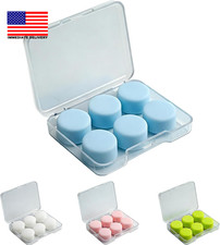 Moldable Silicone Ear Plugs for Sleeping, Soft Reusable Noise Reduction Earplugs