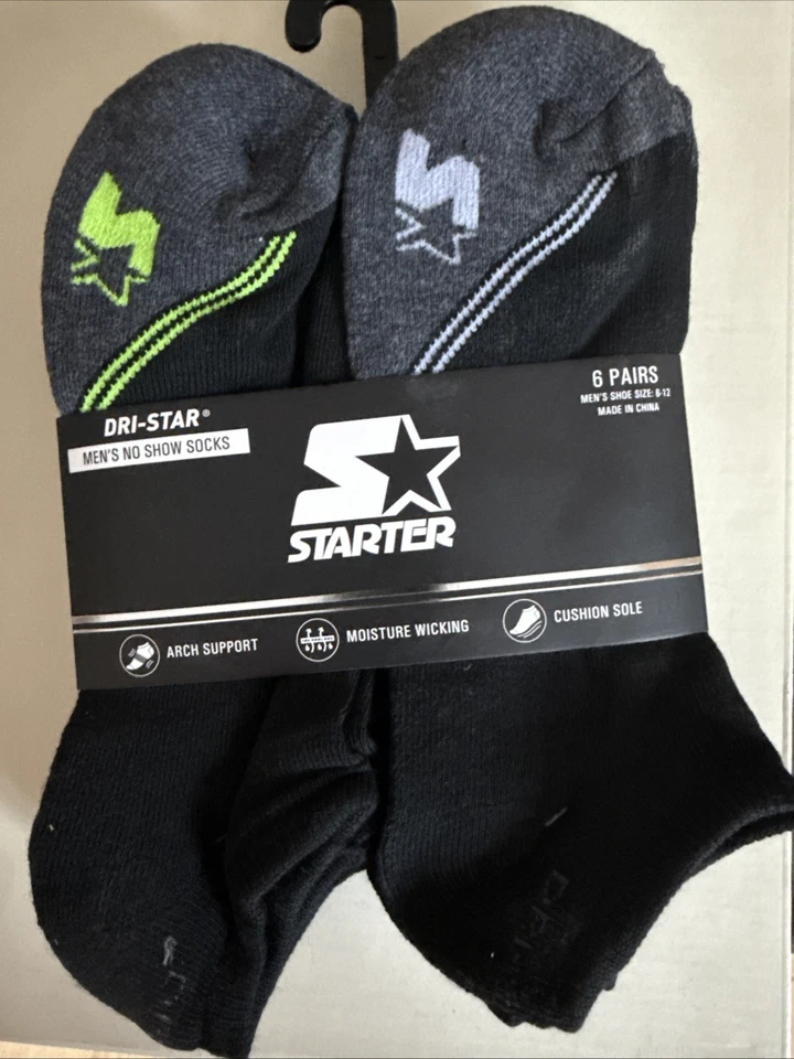 Calcetines para hombre No Show 6 pares zapatos talla 6-12 Foto 2 de 2