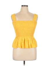 NWT Elodie Women Yellow Sleeveless Top XL