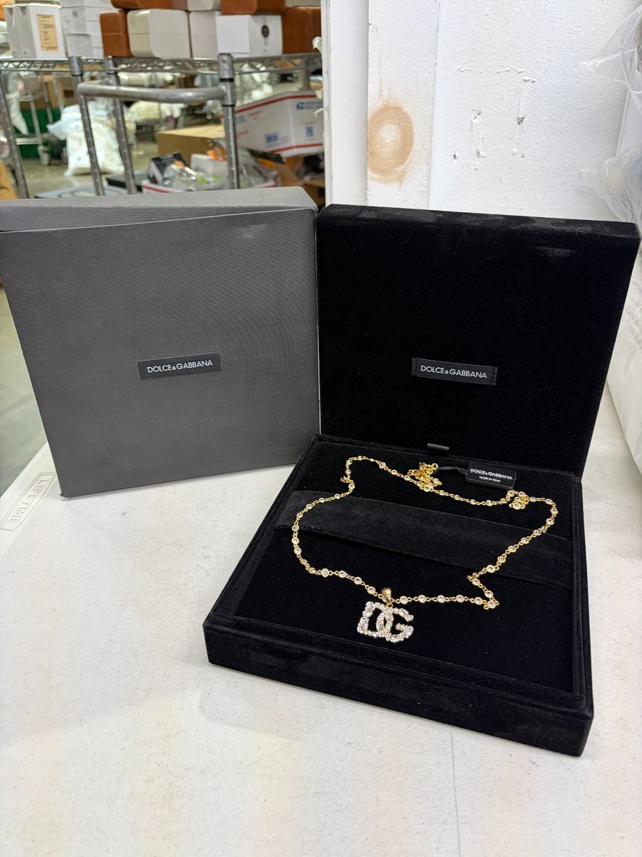 DOLCE&GABBANAチェーン Dolce & Gabbana Necklace with Rhinestone-Detailed DG Logo