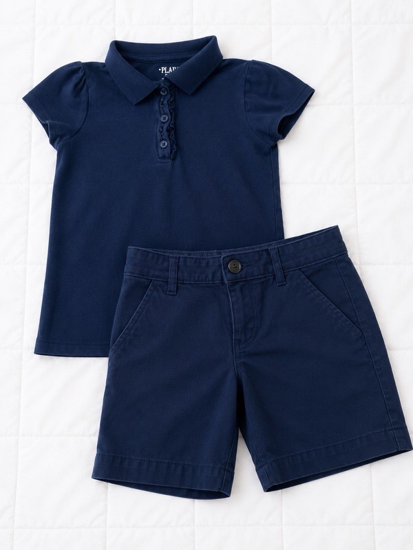Girls School Uniform Bundle – Children’s Place Polo & Old Navy Bermuda Shorts