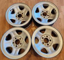 Set Of 4 15 Jeep Wrangler Cherokee Oem Silver Steel Rims 15x7 1993-2006