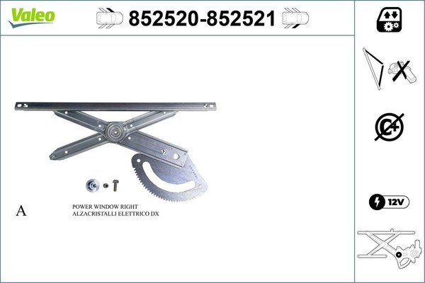 Valeo Fensterheber 852520 FüR Hyundai Ix35 LM EL ELH Crdi 4WD AWD Gdi Fuel Cell-image