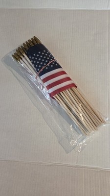 TWO Huouo Pack of 50 US Handheld Flags 5x8 Inch