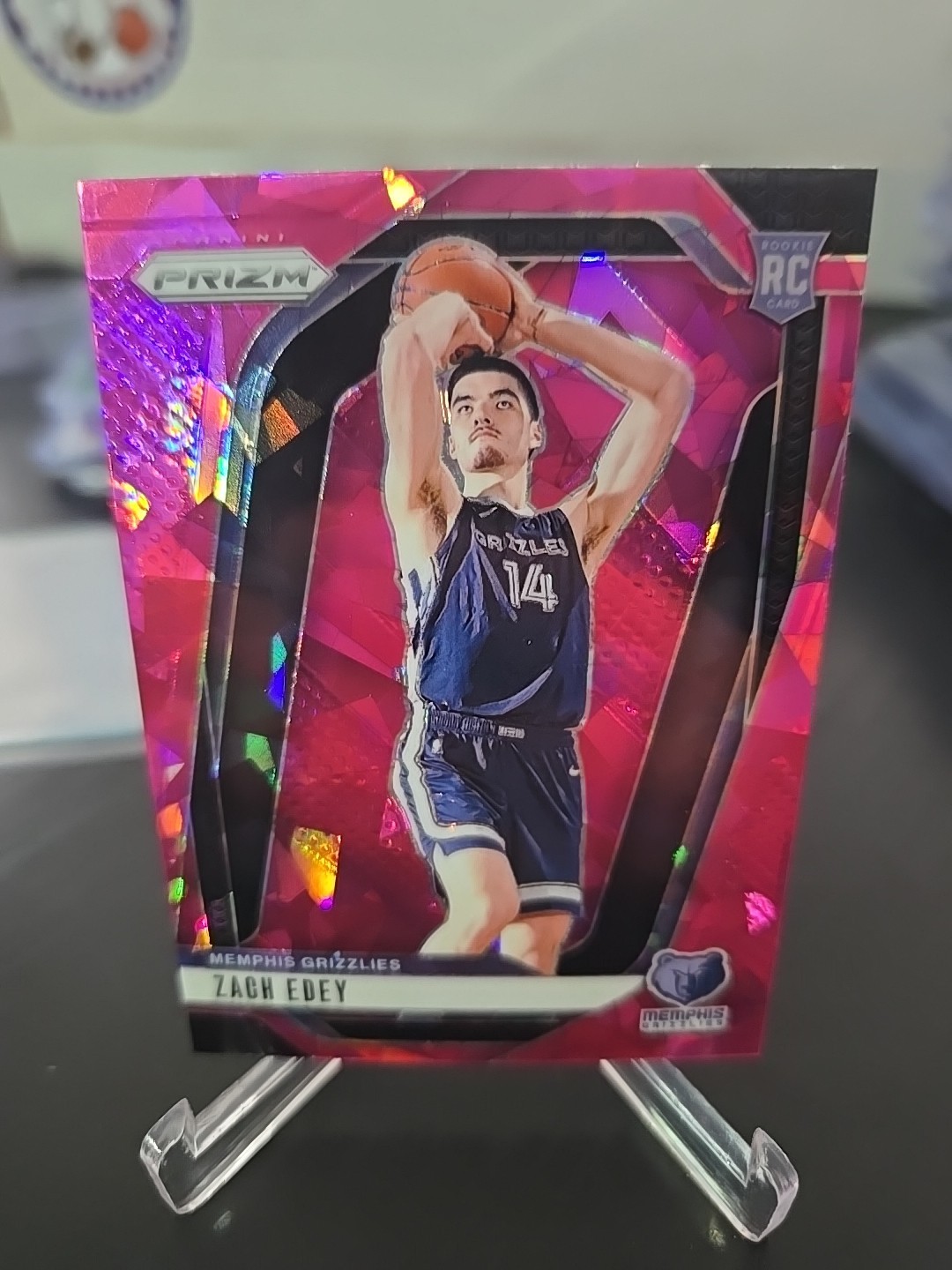 2024-25 Panini Prizm - Zach Edey #249 (RC) Pink Ice Prizm