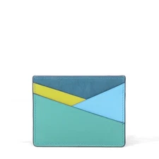 Women's ILI, RFID Blocking Asymmetric Card Case 7173-SERENITY Serenity Multi FAB
