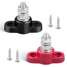 12V 150A Power Distribution Block 5/16" Single Stud Busbar M8 Terminal Bus Bar 1