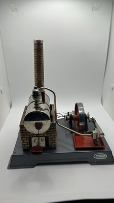 Vintage Wilesco Steam Engine With Original Instructions Fuel Pad And Spare Motor