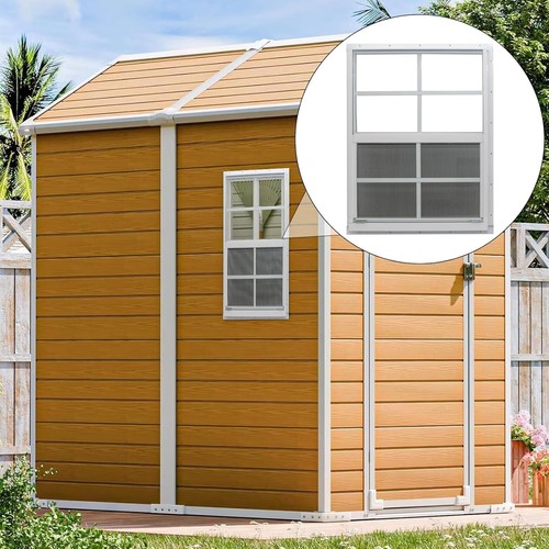 Ventanas de cobertizo de 12" x 18" con pantalla de vidrio templado y fibra de vidrio, paquete de 2 pequeñas - Imagen 6 de 8