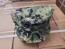 USN NWU Type III AOR2 Digital Woodland Utility Navy Cap Hat Size 7 1/2