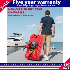 🔥15 Gallon Fuel Caddy Portable Gas Storage Tank with Pump Fuel Transfer Tank 