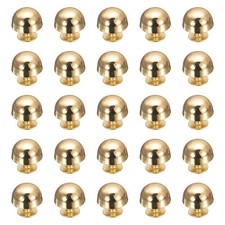 25 Pcs Round Studs Rivets, 12mm Metal Decoration Screw Back Studs, Gold
