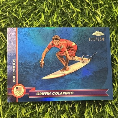 2024 Topps Chrome US Olympic Griffin Colapinto Team USA Blue Refractor #/150