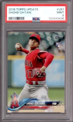 SHOHEI OHTANI 2018 Topps Update #US1 PSA 9 Mint Rookie RC 0436