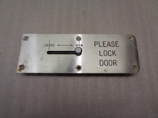 AIRCRAFT LAVATORY VACANT OCCUPIED DOOR LOCK L...