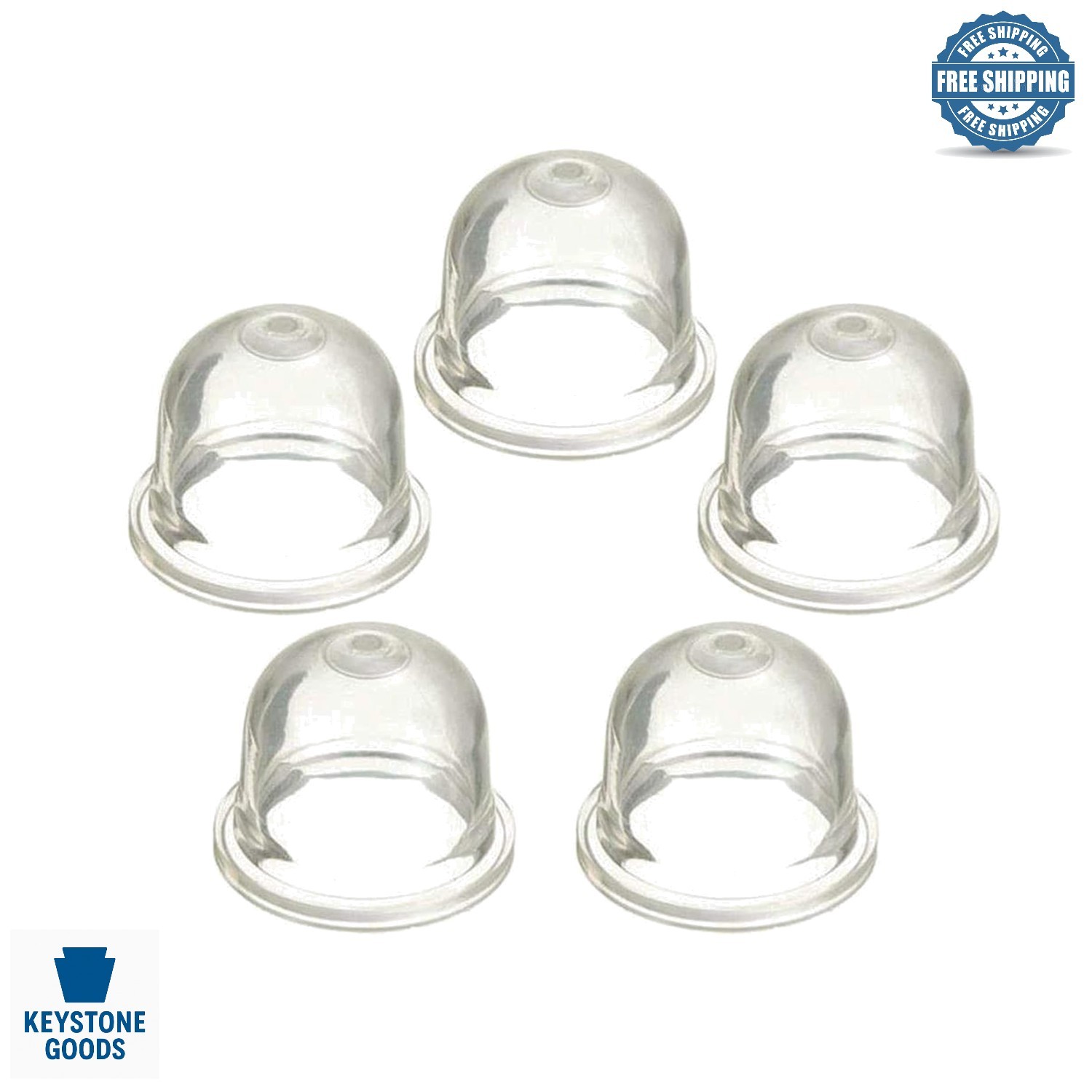 5 Pack Universal Primer Bulb for Trimmers, Chainsaws & Blowe