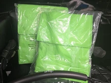 Qty 2 NEW INSULATED REUSABLE GROCERY BAG GREEN Thermal Zipper Shopping Tote