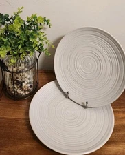 Set/2 Better Homes & Gardens Abbott Stoneware Dinner Plates 10.71 in NEW 