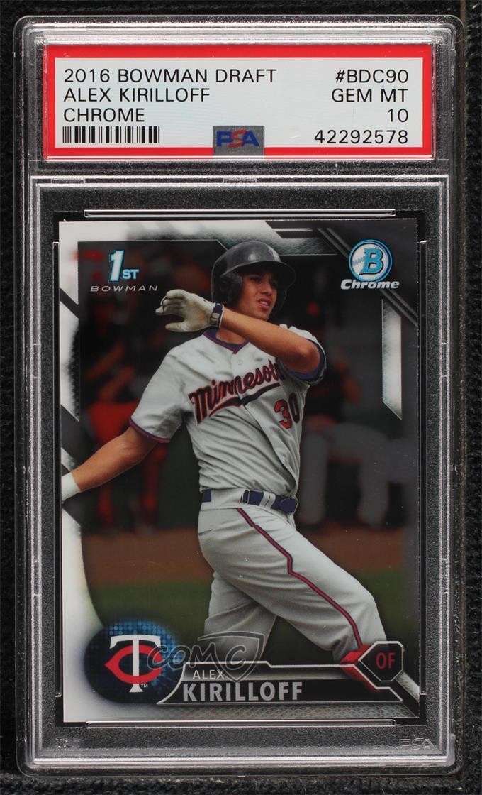2016 Bowman Draft Chrome Draft Picks Alex Kirilloff #BDC-90 PSA 10 GEM MT 0vt8